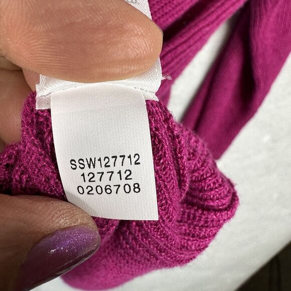 J.Jill Sweater Women MP Pink Linen Blend V-Neck 1/2 Sleeve Pocket Lightweight - Picture 8 of 11